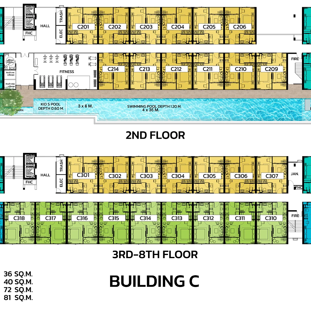 План ЖК ЖК The Ozone Oasis Condominium на Банг Тао Пхукет
